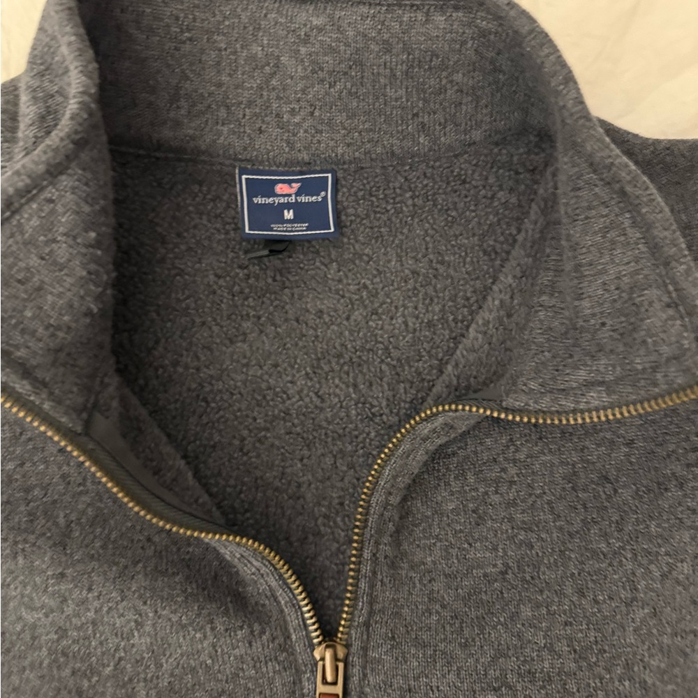 Vineyard Vines Men's Charcoal Zip-Up Sweater